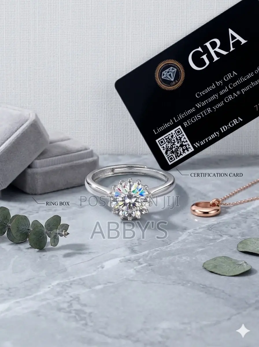 Adjustable 0.5ct Moissanite Diamond Promise Ring