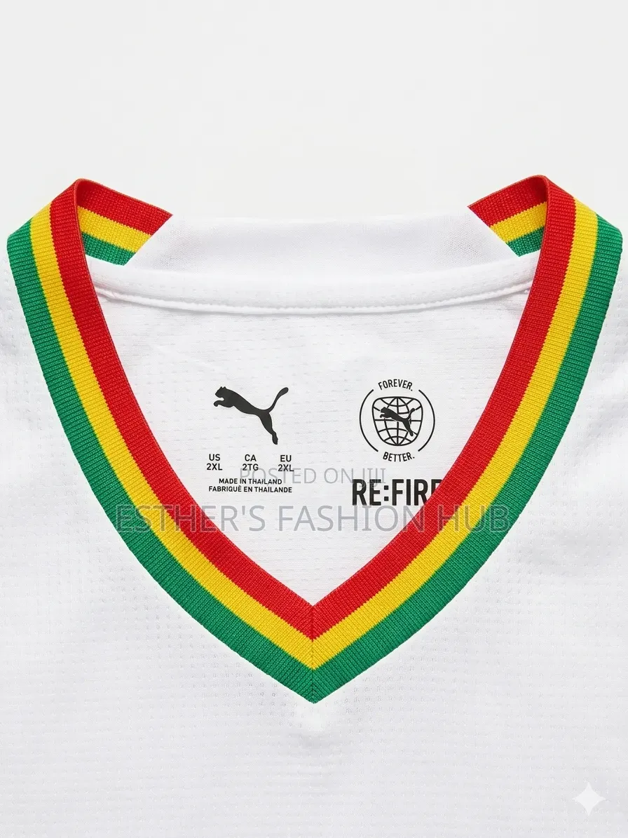 Ghana Jersey 24/25 Home White With World Cup Patches