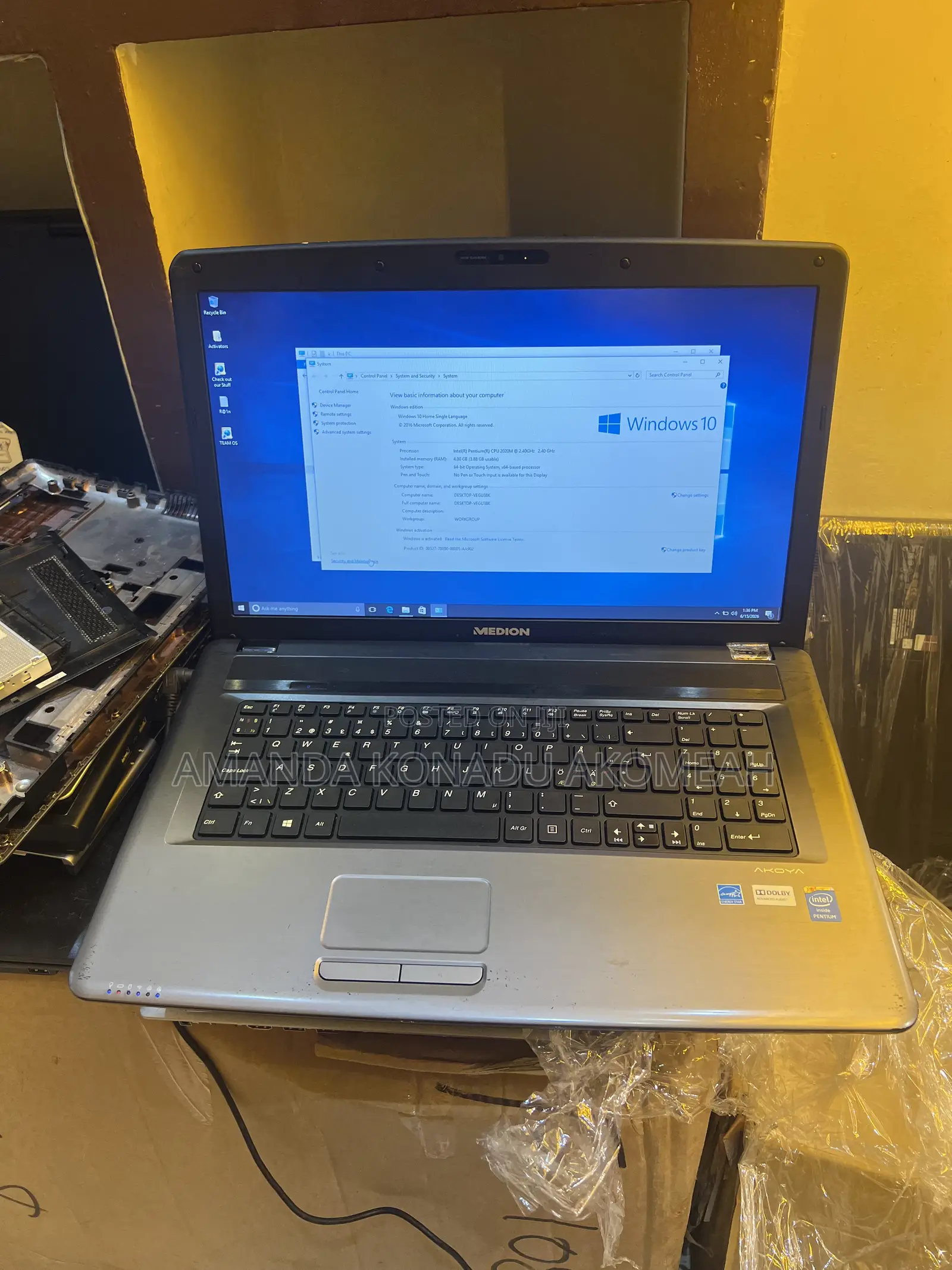 Laptop Medion 4GB Intel Pentium HDD 250GB