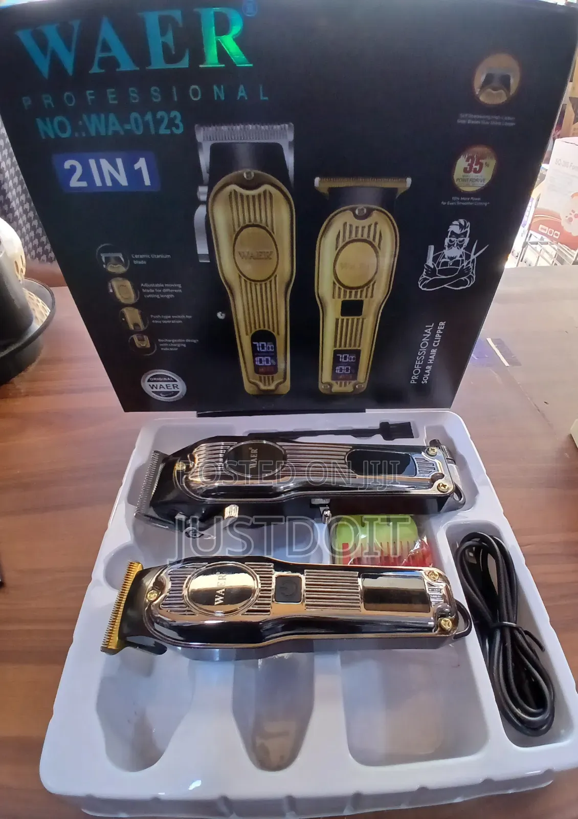 Waer 0123 2 in 1 Rechargeable Clipper
