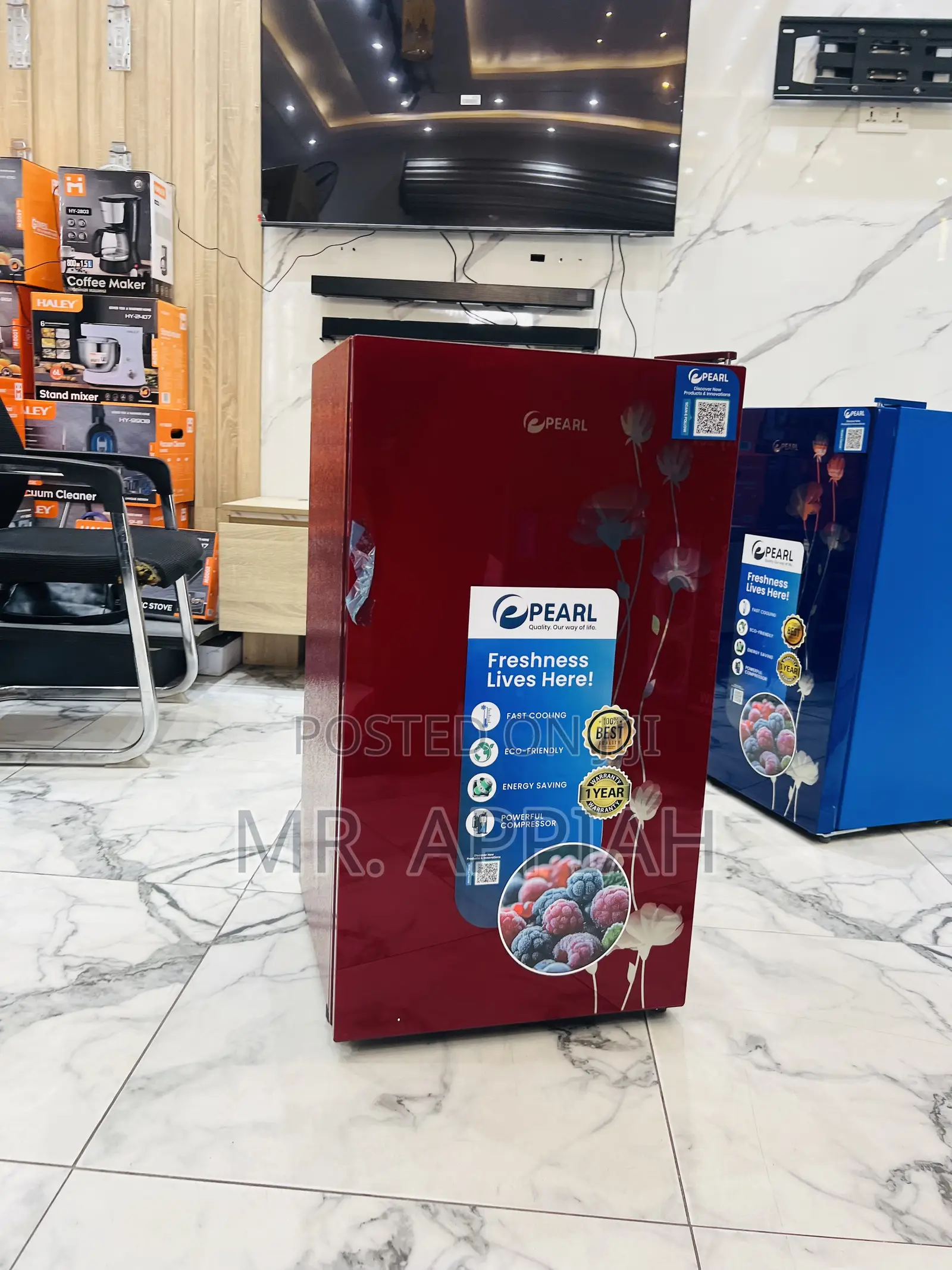 Get Premium Pearl Single Door Table Top Fridge(Red)Pf-109-2b 