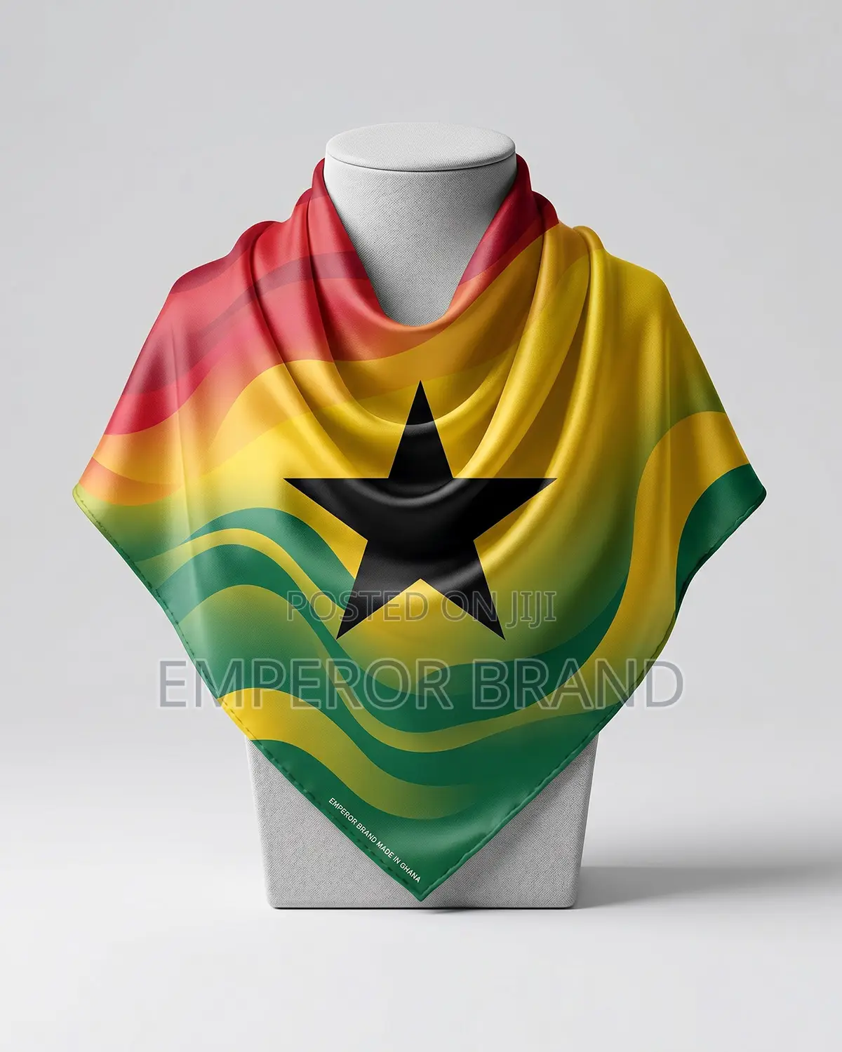 Ghana World Cup Fan Scarf | Black Star Silk Flag Scarf