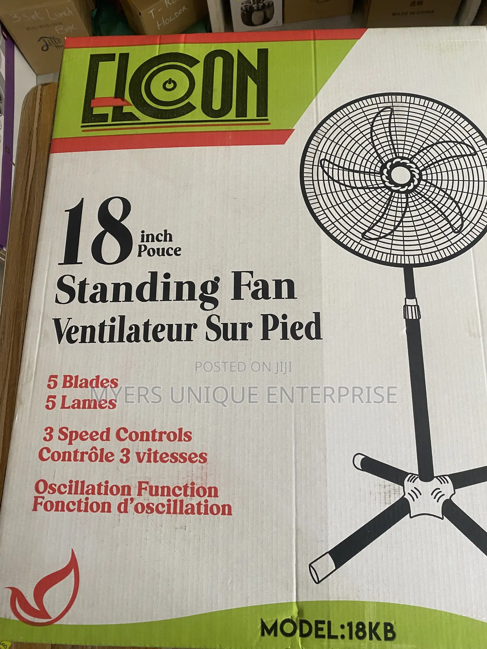 Brand New Elcon 18”Standing Fan(Strong Airflow)