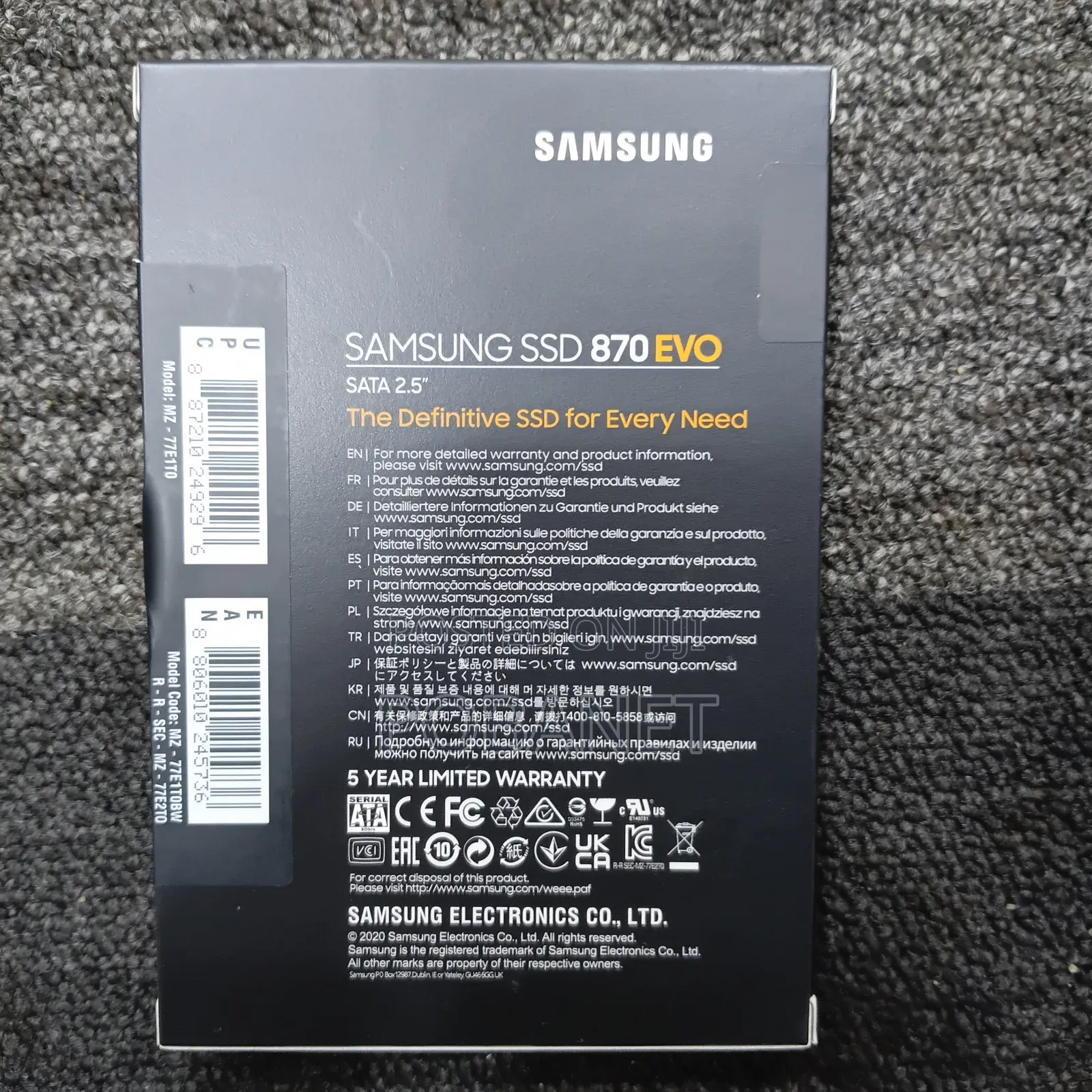 Samsung 870 Evo 1tb SSD