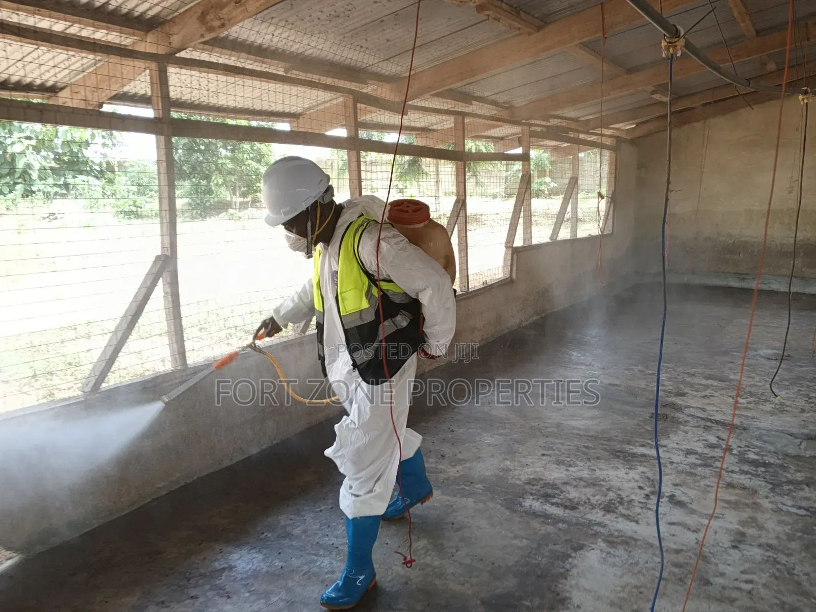 Penthouses For Chicken And Animals Farms Disinfection Works