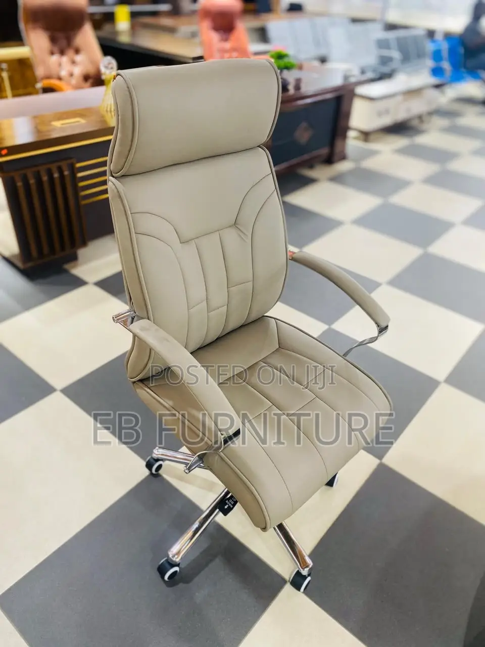 Quality White Leather Chair