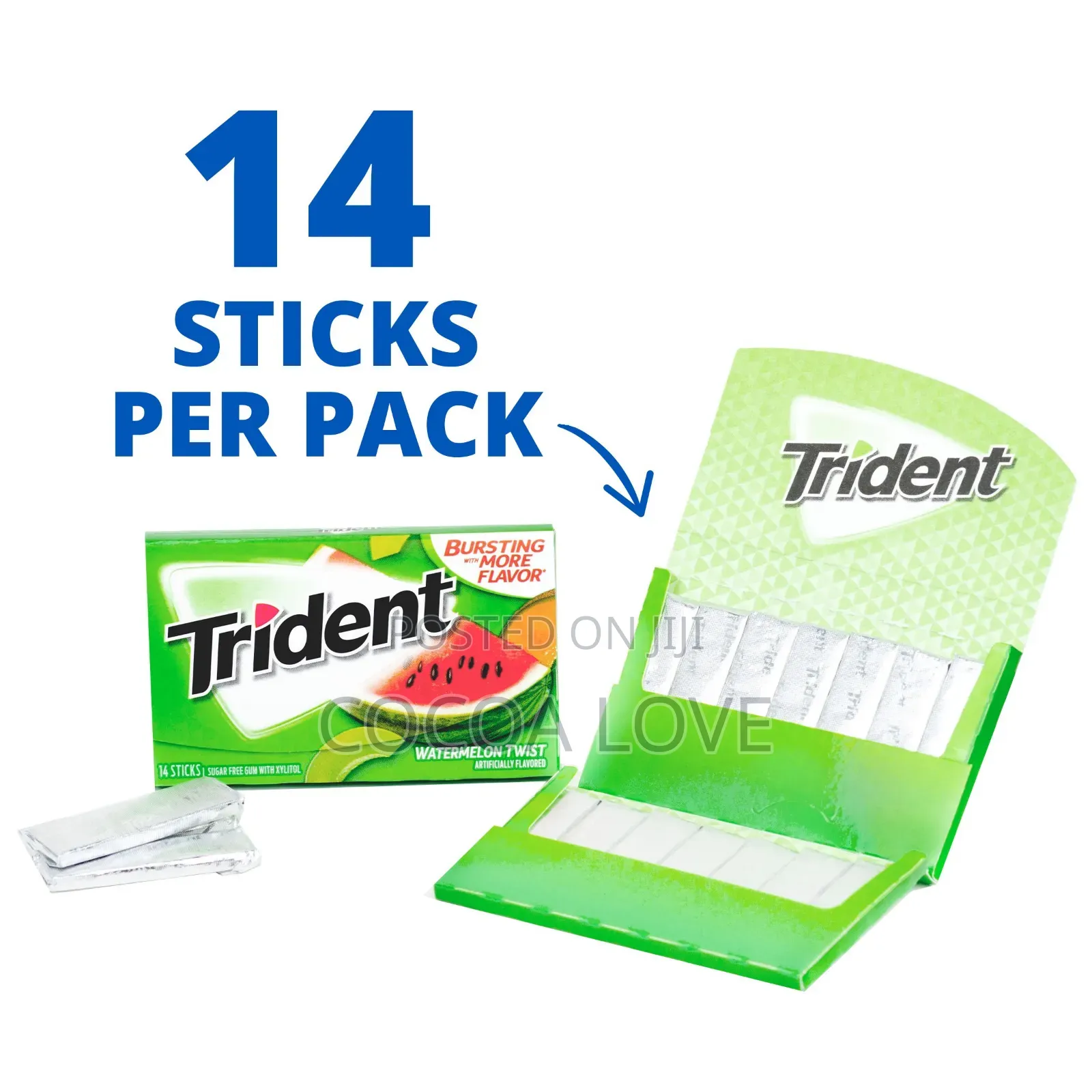 Trident Watermelon Sugar Free Chewing Gum