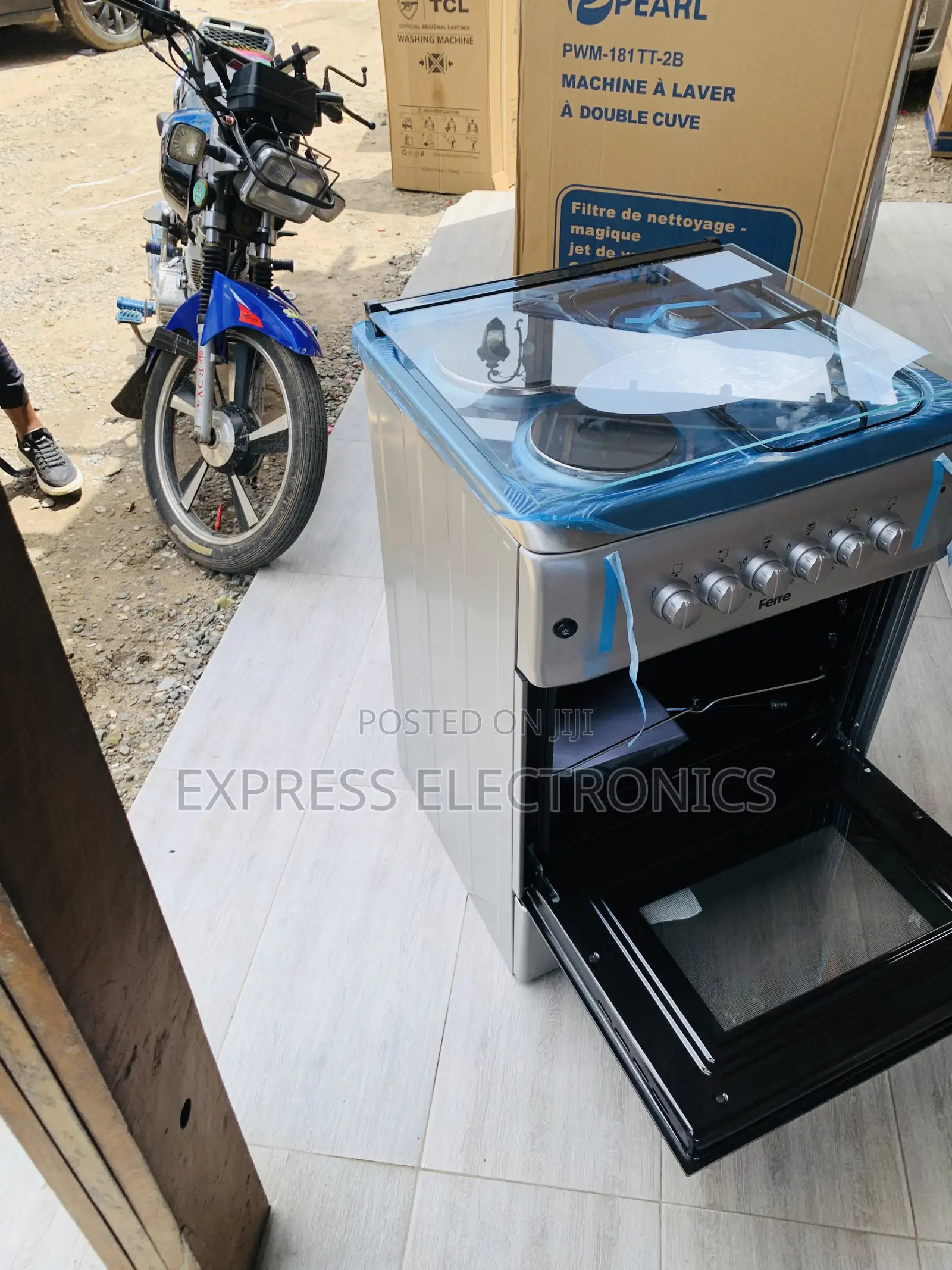 Brand New 60/60 2-2 Stove Oven Grill Rotisserie