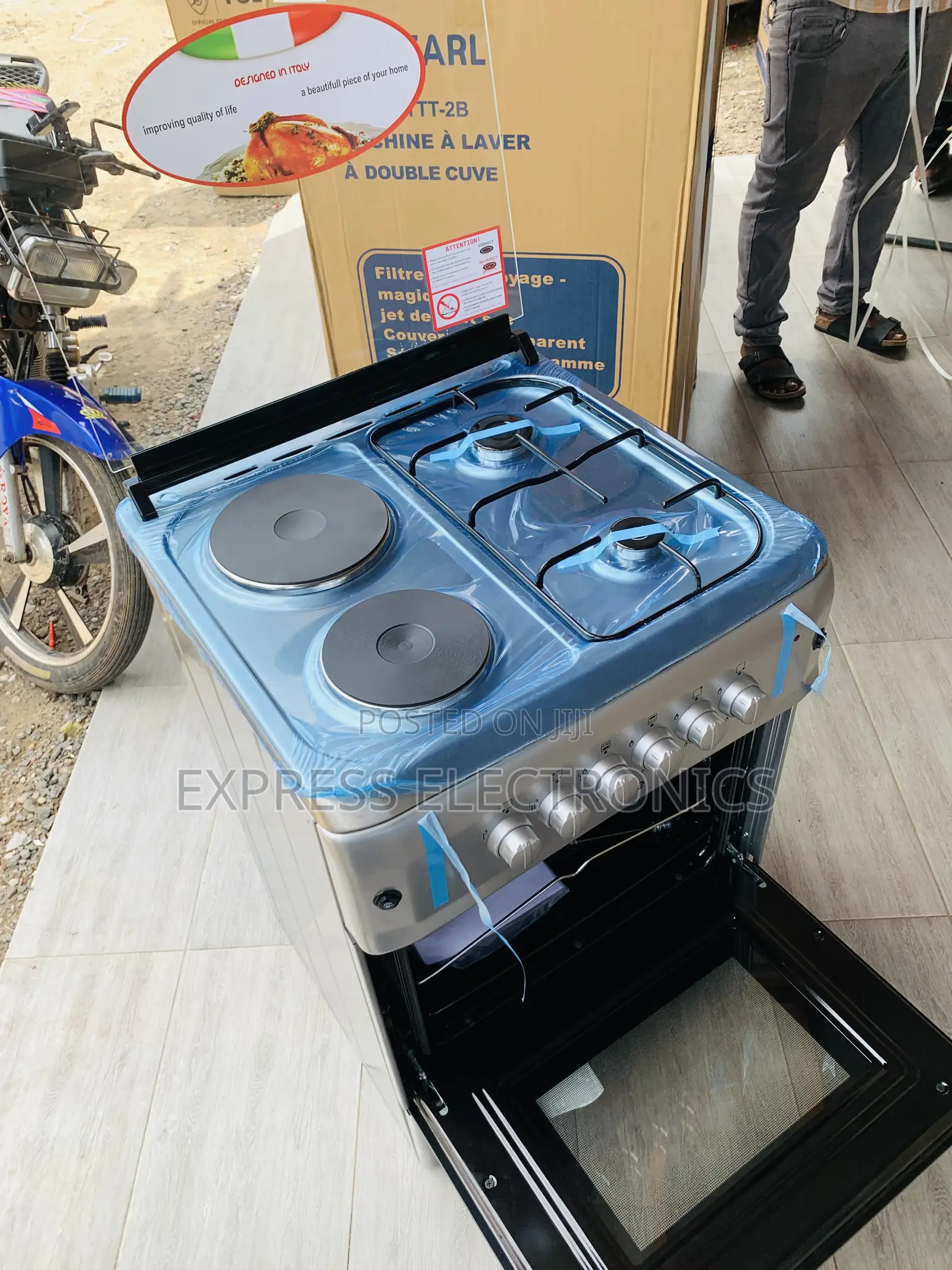 Zealous Sleek Gas Electric Cooker Oven Grill 2-2 60/60