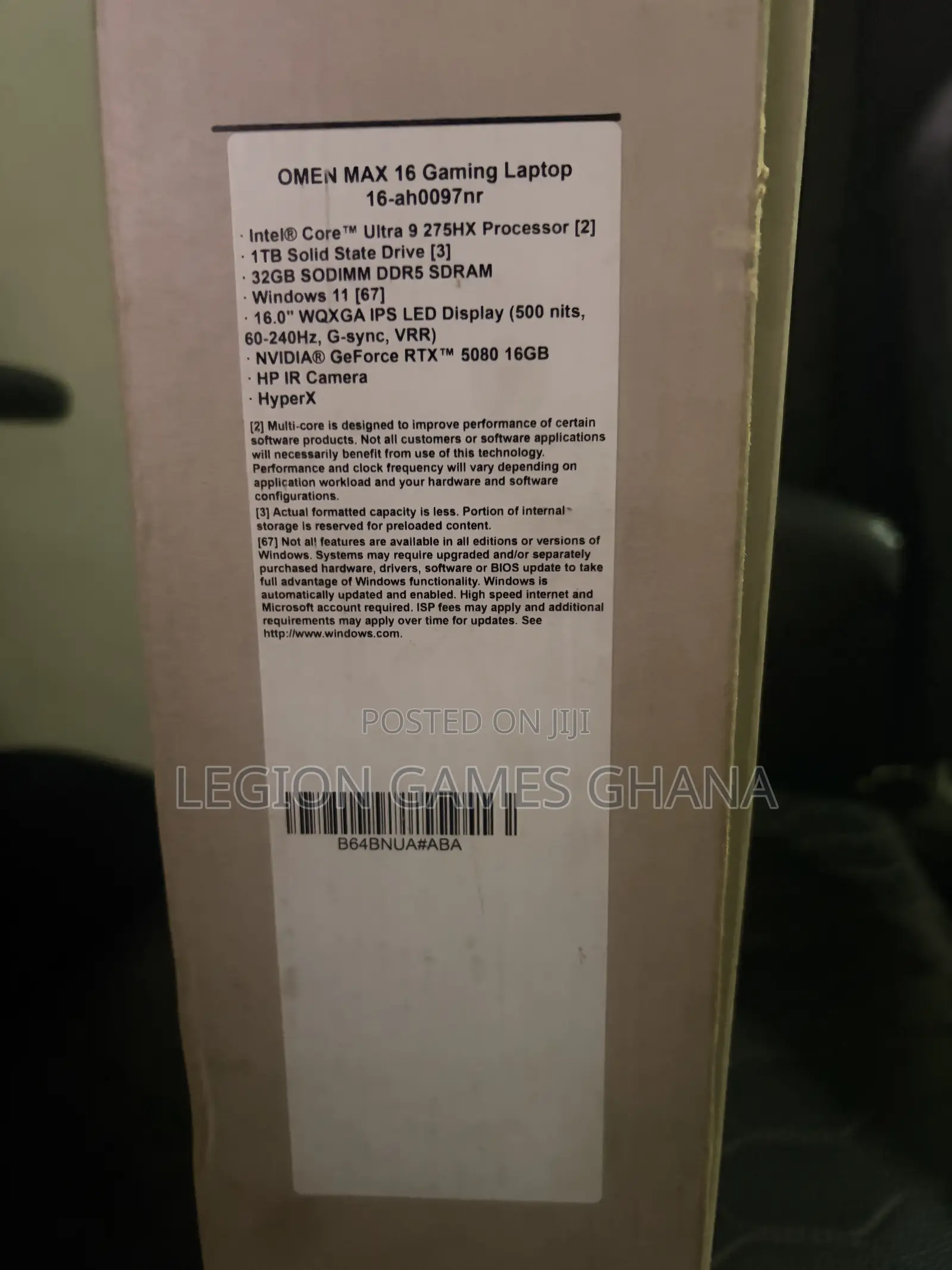 New Laptop HP Omen 16 32GB Intel Core Ultra 9 SSD 1T