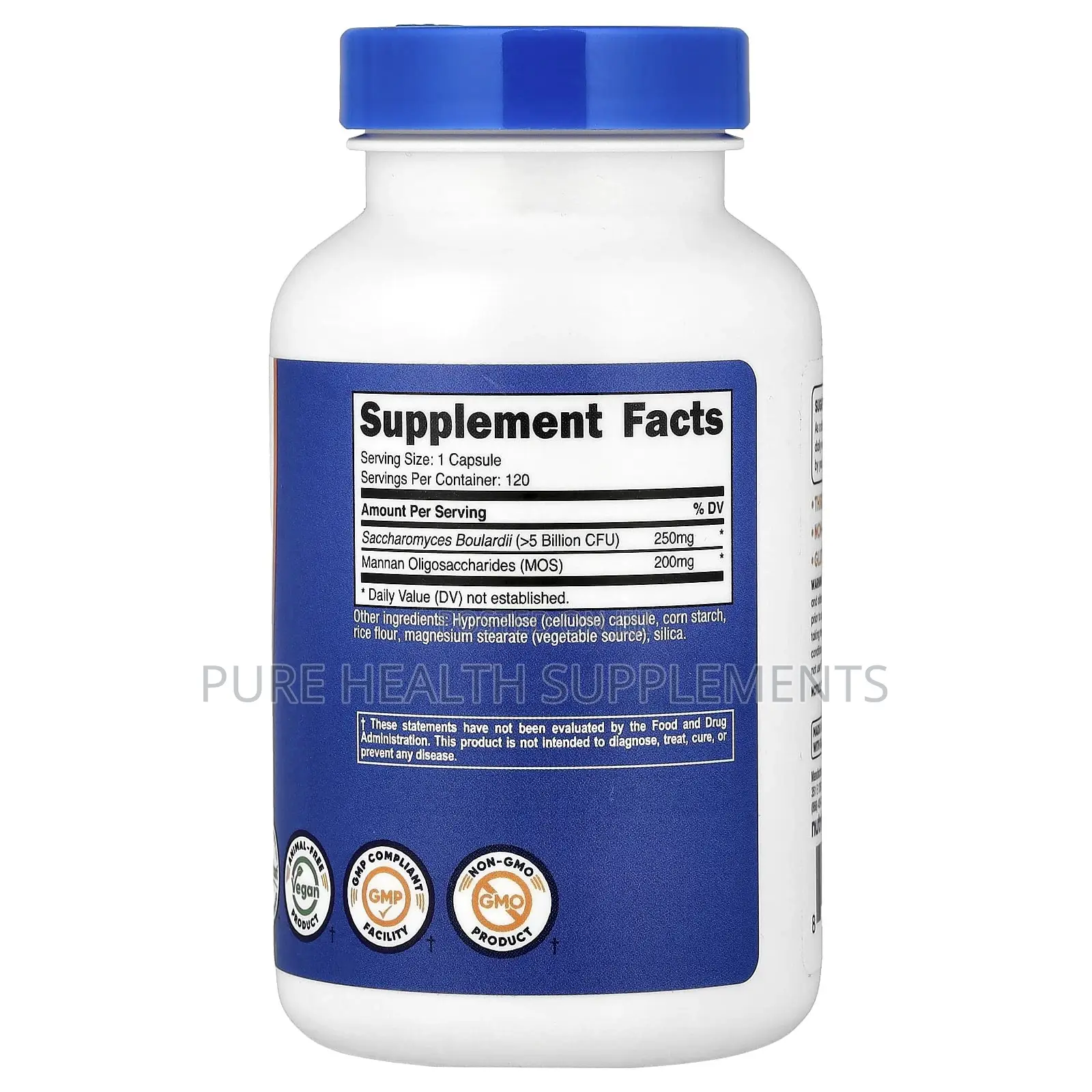 Probiotic Saccharomyces Boulardii + Mos, 120 Capsules