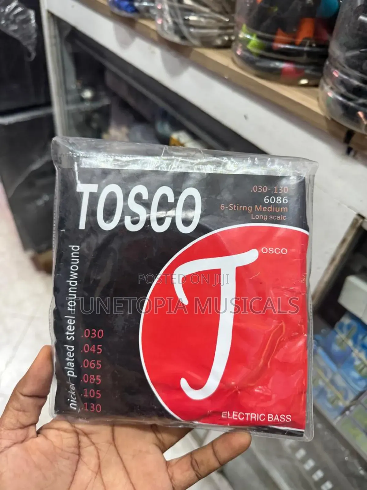 Tosco 6086 Nickel-Plated Steel 6-String Electric Bass Guitar Strings