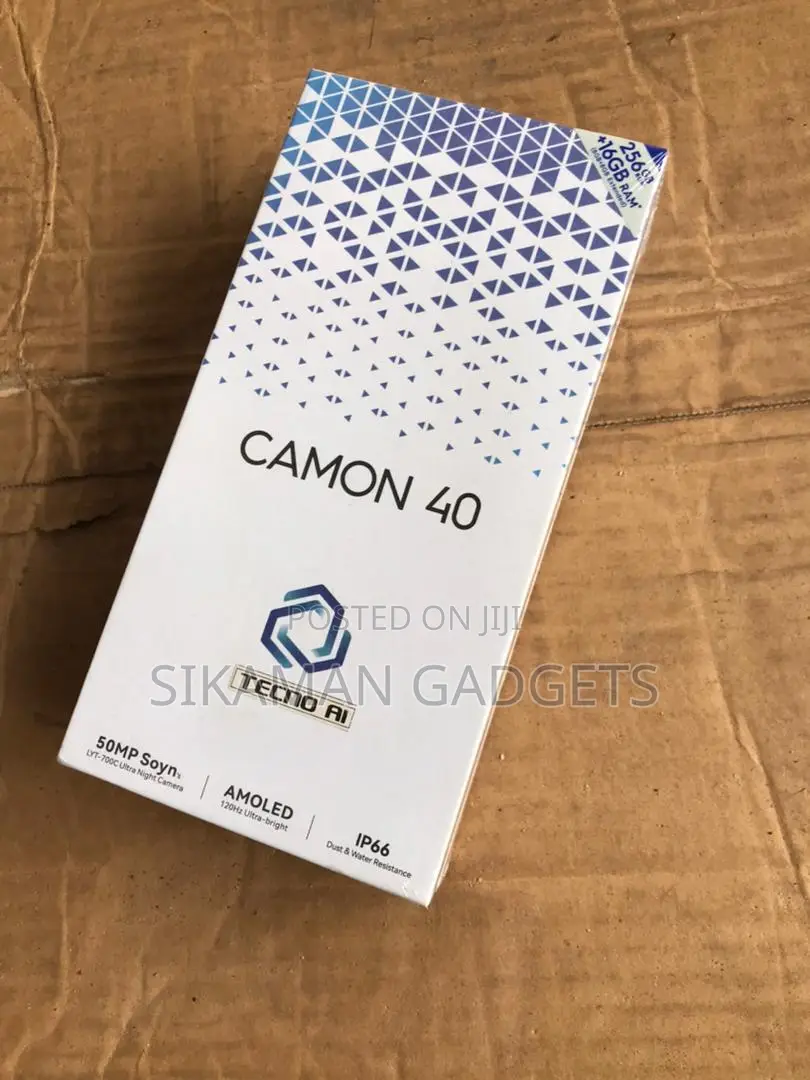 New Tecno Camon 40 256 GB Black