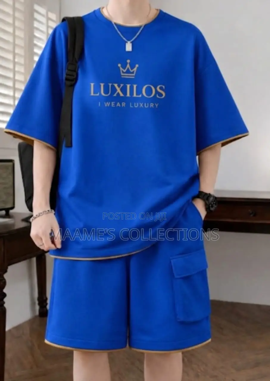 Casual Fashion 2pcs Set Short Sleeve Shirt and Short Pants for Men