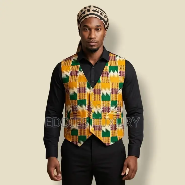 Distinctive African Print Vest