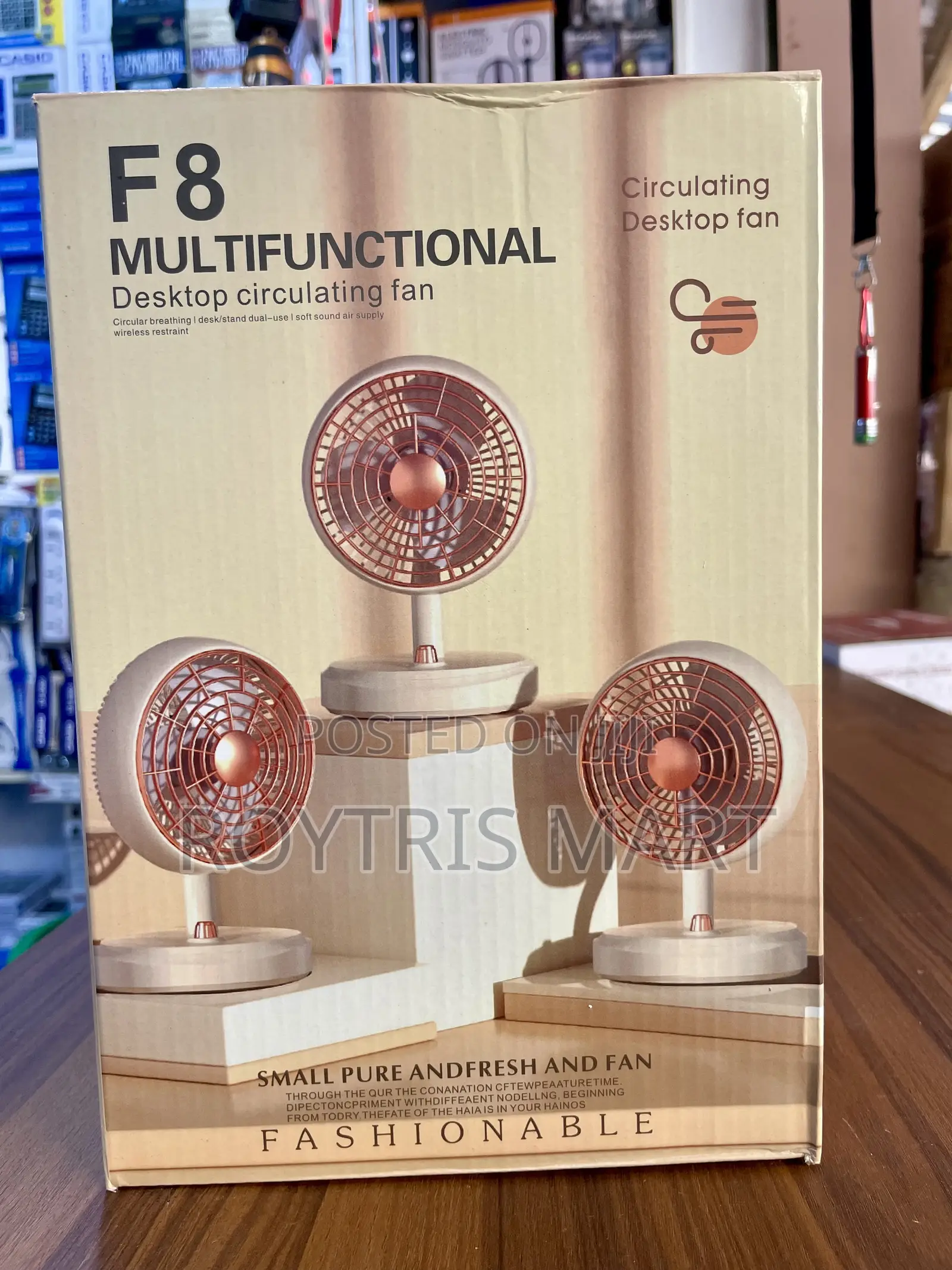 Portable Rotating Rechargeable Desktop Fan