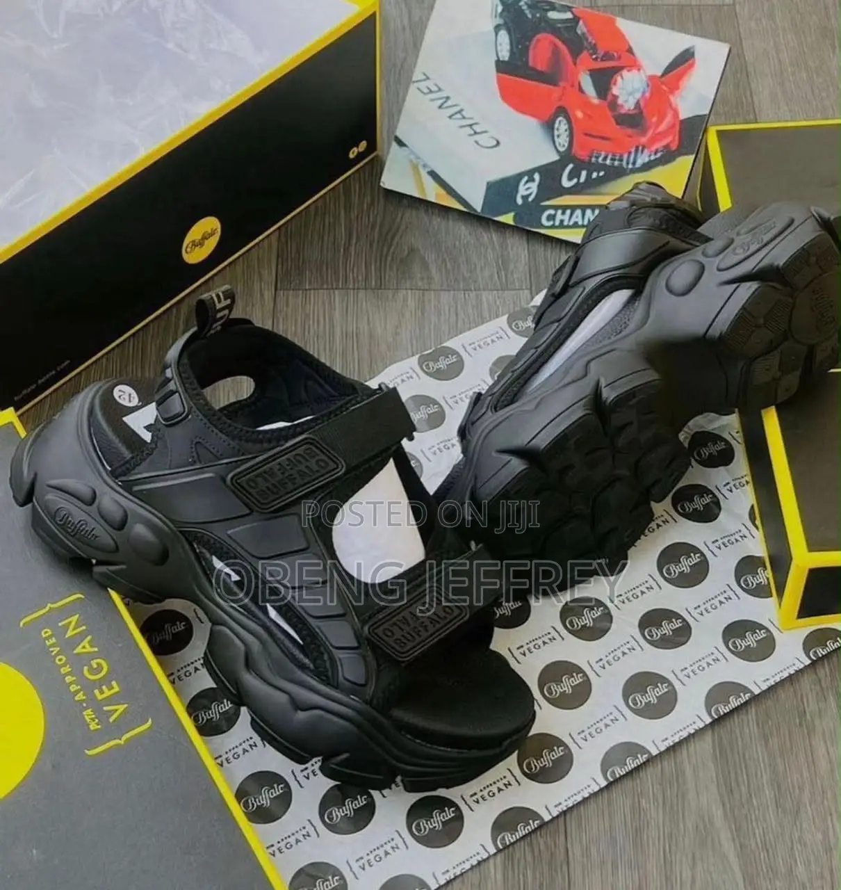 Original Buffalo Binary Track Sandals Green/Black