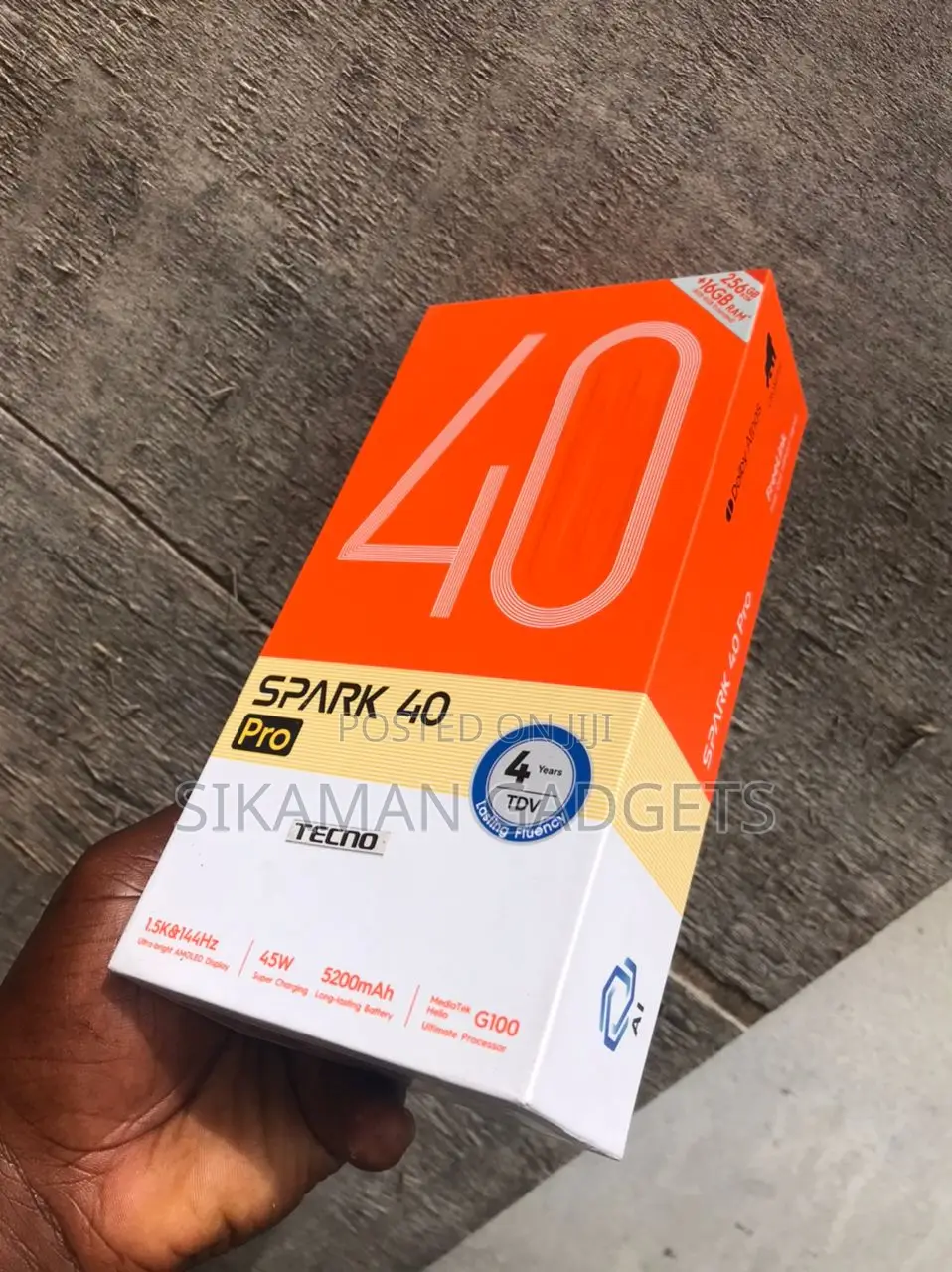 New Tecno Spark 40 Pro 256 GB Black