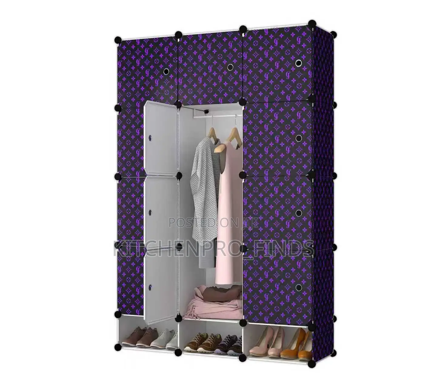 9 Cubes Plastic Wardrobe
