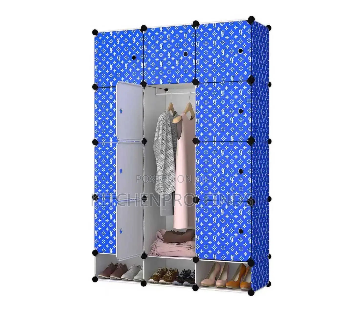 9 Cubes Plastic Wardrobe