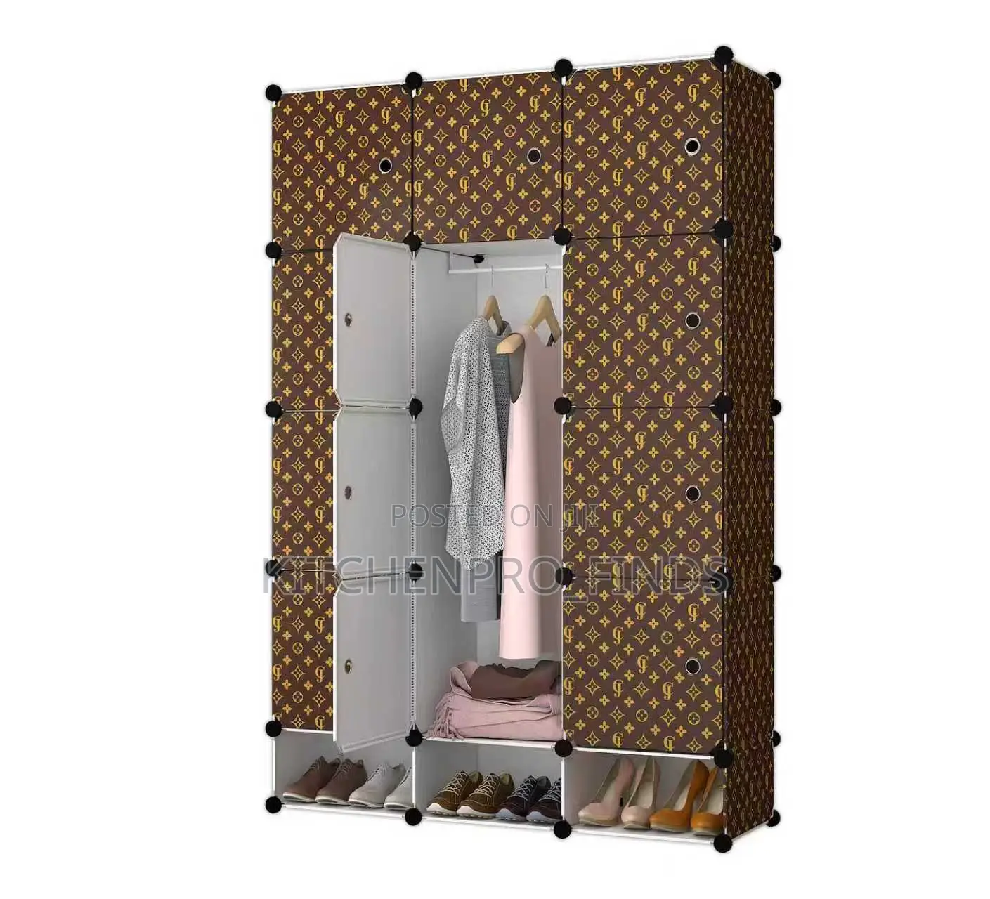 9 Cubes Plastic Wardrobe