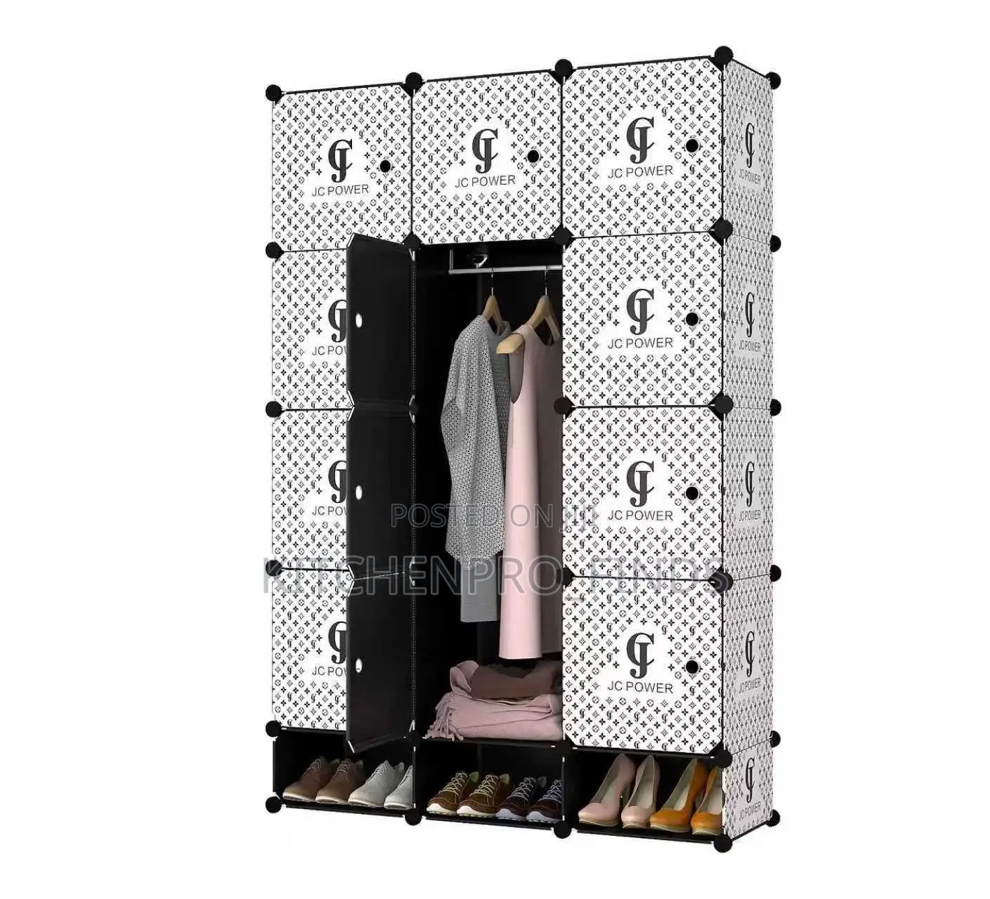 9 Cubes Plastic Wardrobe