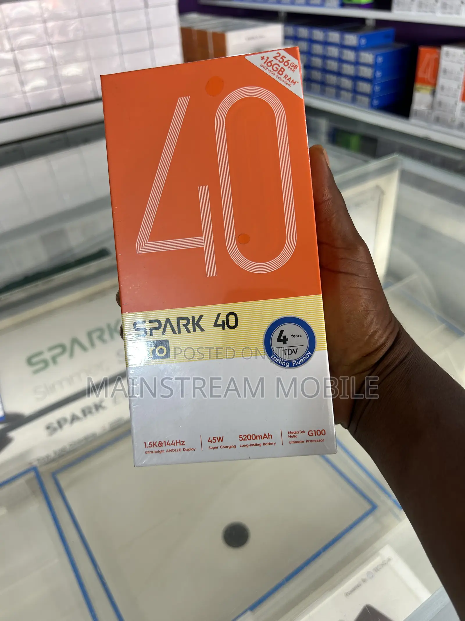 New Tecno Spark 40 Pro 256 GB Black