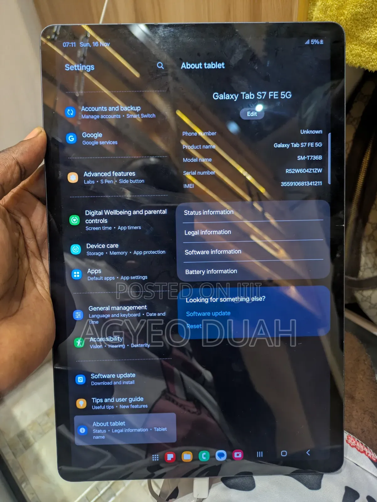Samsung Galaxy Tab S7 FE 128 GB Blue