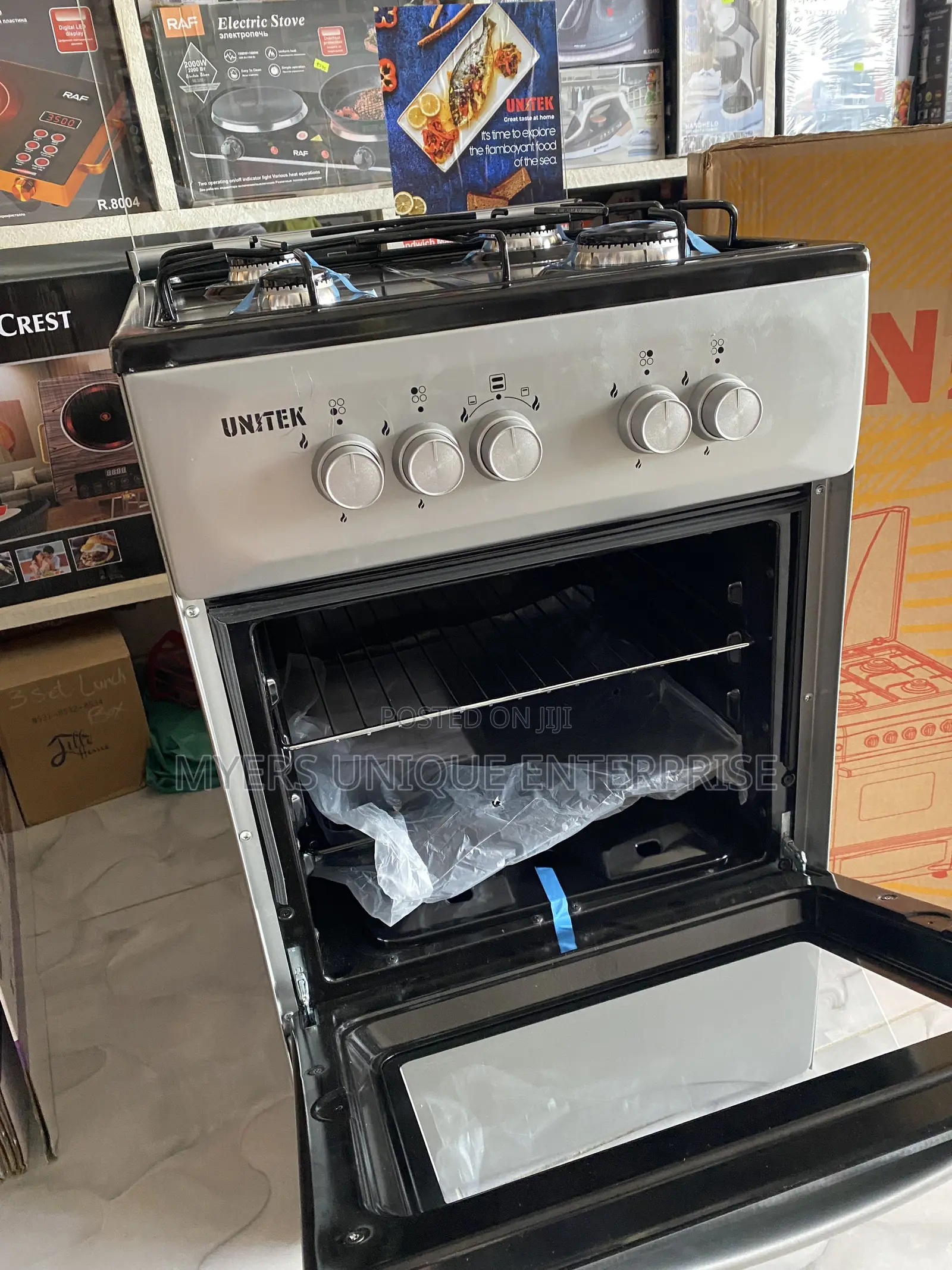 Unitek Standing Gas Stove 4 Burners + Oven Grill