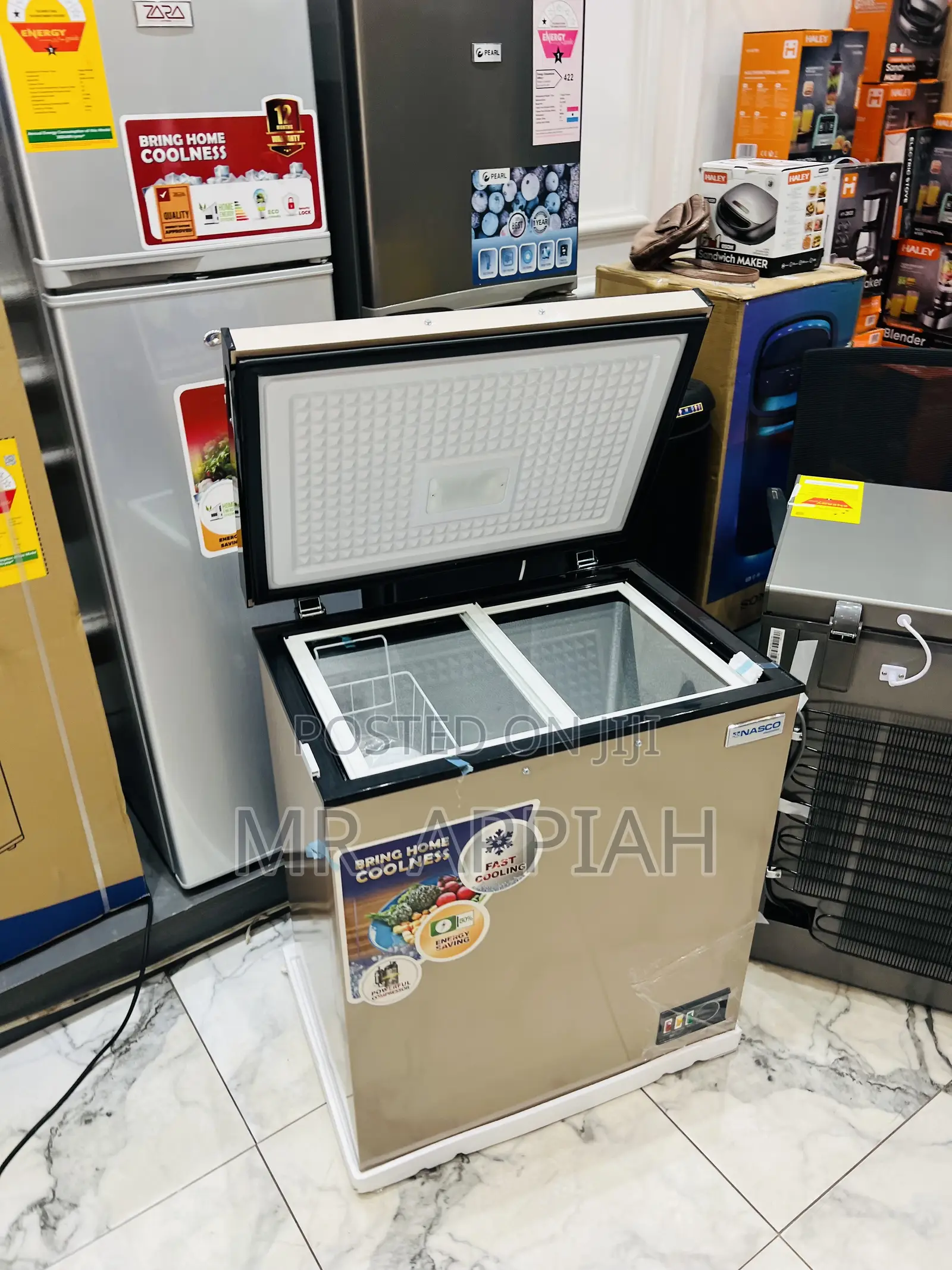 Unique Nasco Single Door Chest Freezer(Gold)150l