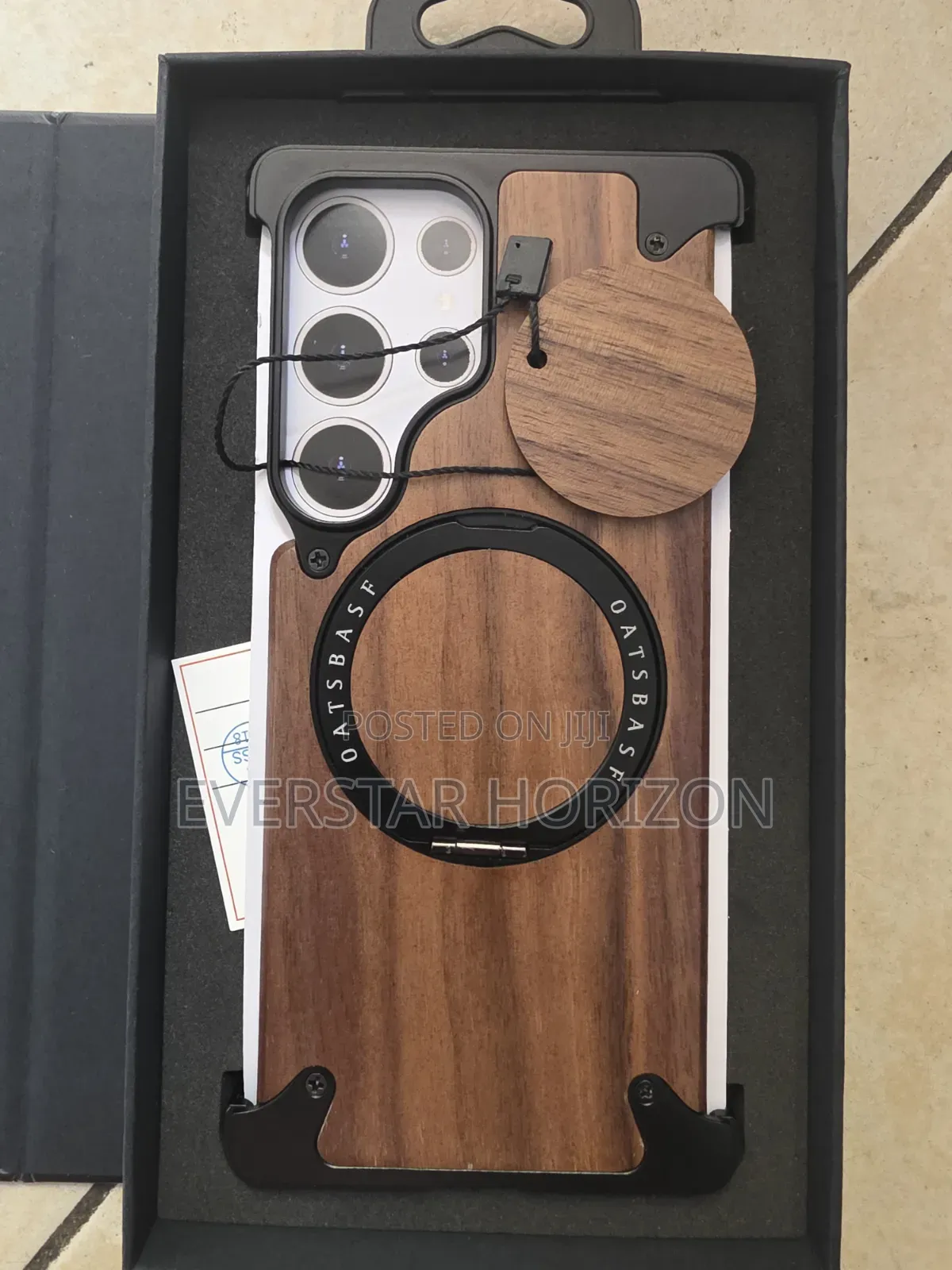 Luxury Walnut Wood Metal Frameless Case for Samsung Galaxy S25 Ultra
