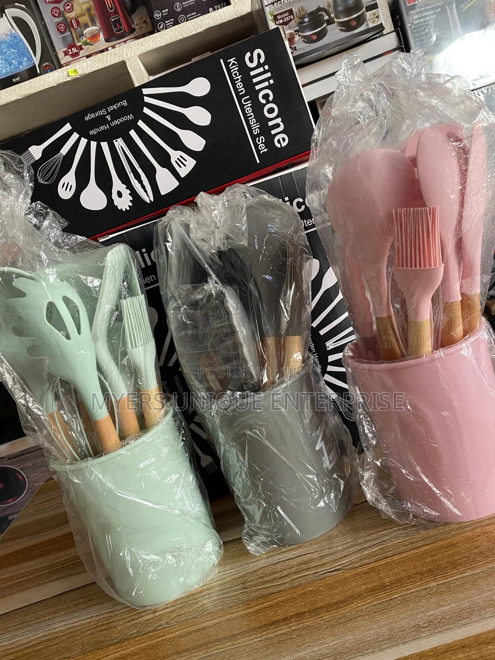 Complete Kitchen Utensils Set 12pcs Silicone + Bucket Organizer