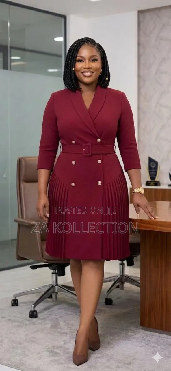 Ladies Suit Like Office Dress With Belt
