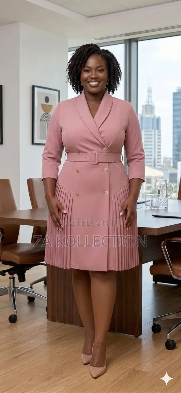 Ladies Suit Like Office Dress With Belt