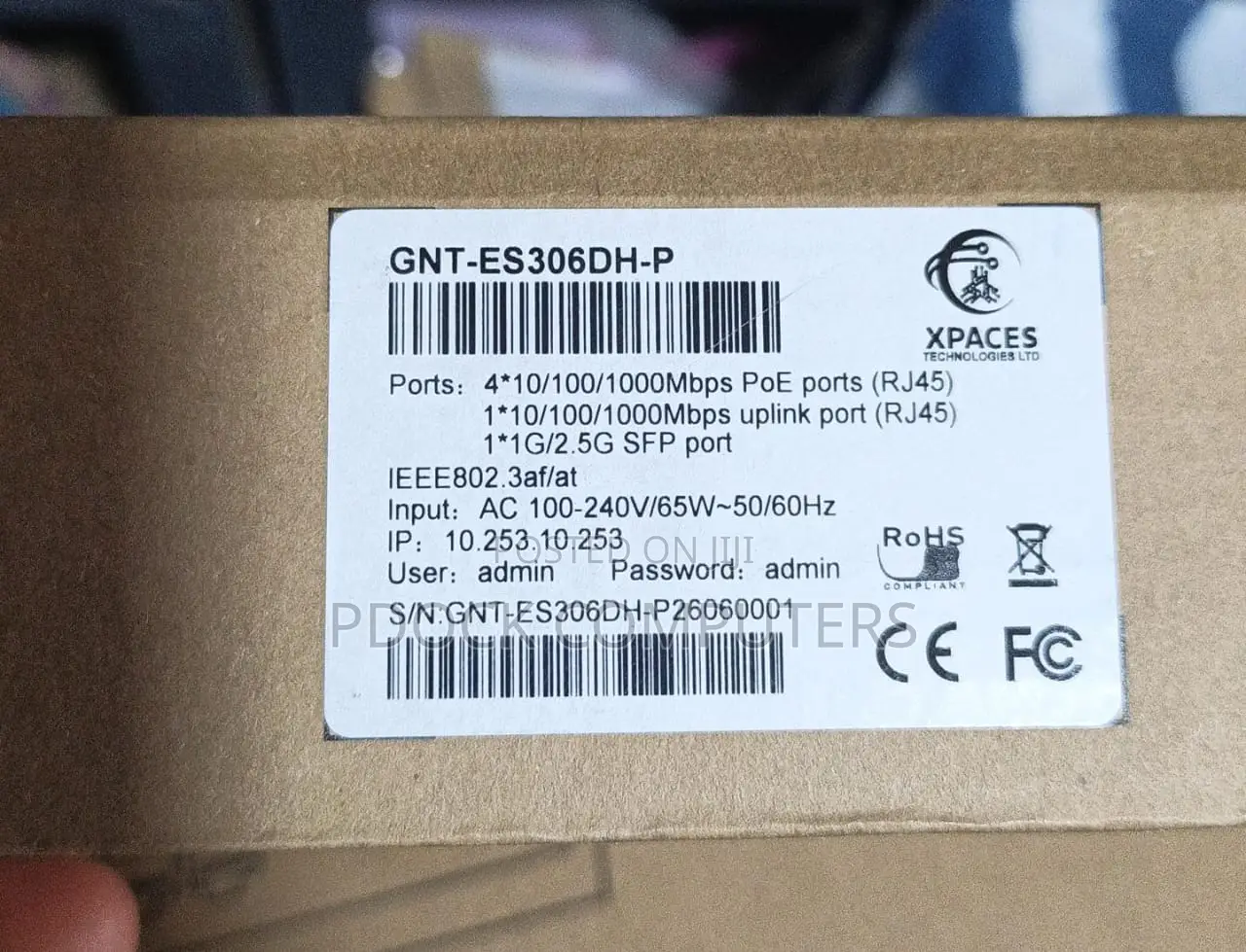Xpaces 6port Poe Gigabit,1uplink + 1sfp 1g/2.5g Managed Poe Switch