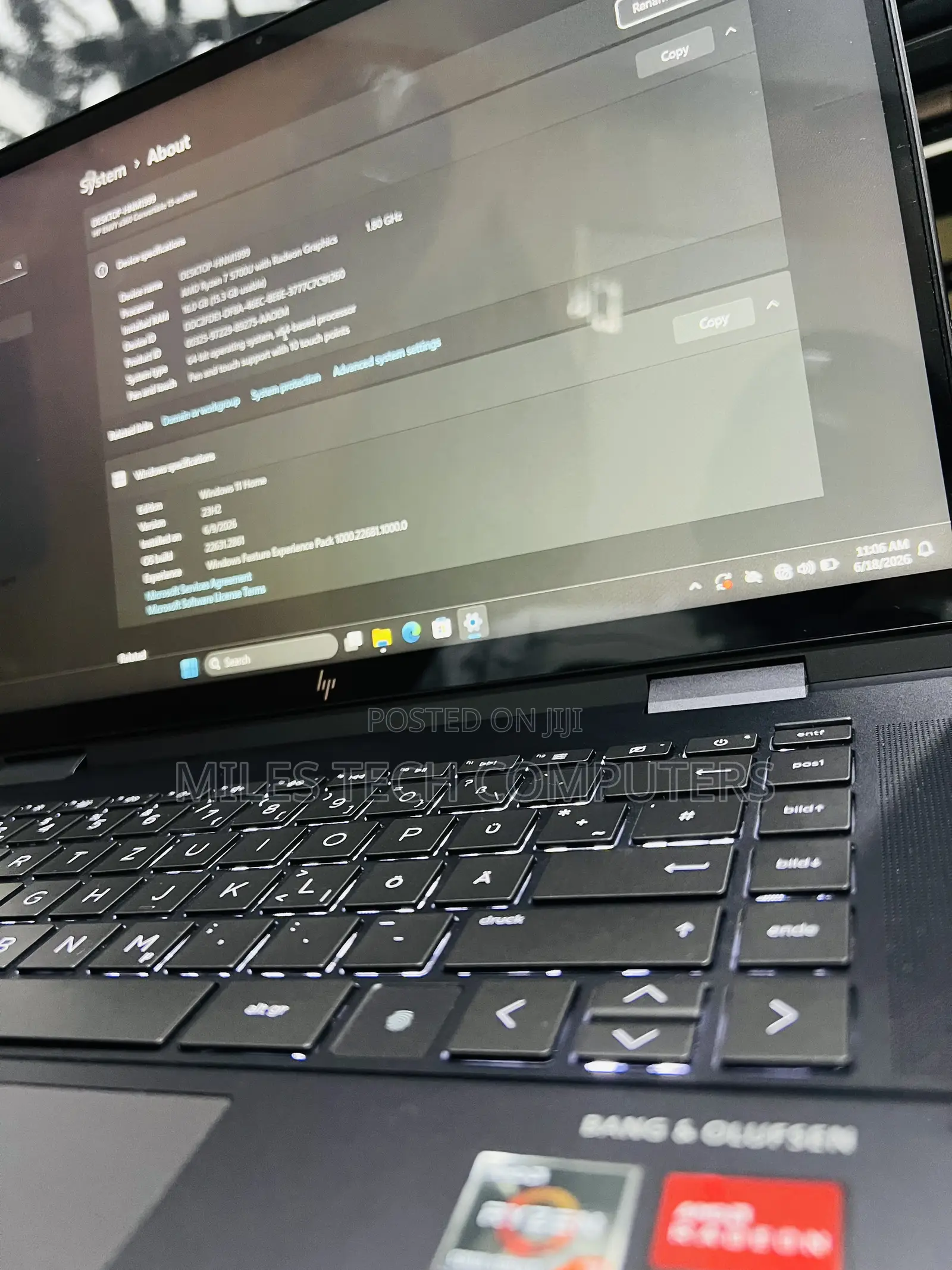 Laptop HP Envy x360 Convertible 15 es2xx 16GB AMD Ryzen 7 SSD 512GB