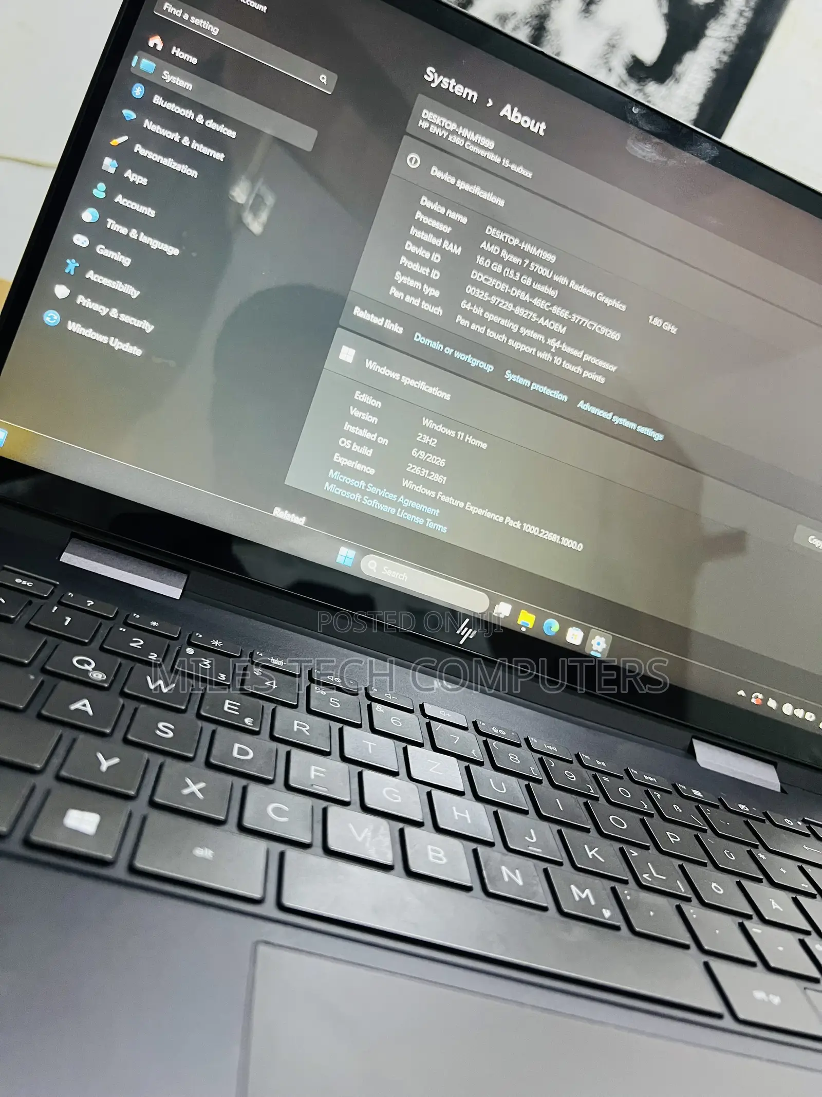 Laptop HP Envy x360 Convertible 15 es2xx 16GB AMD Ryzen 7 SSD 512GB