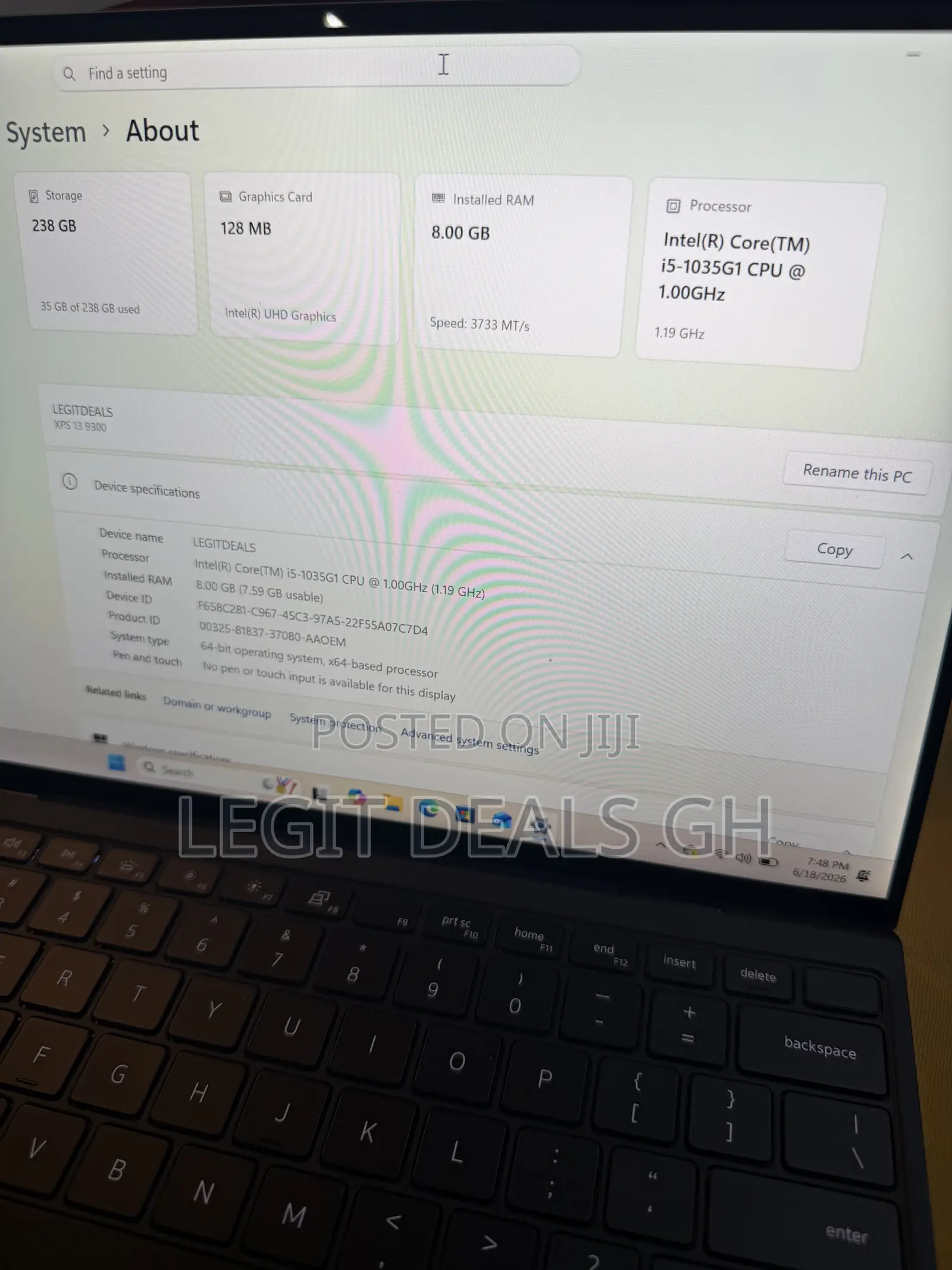 Laptop Dell XPS 13 9310 8GB Intel Core i5 SSD 256GB