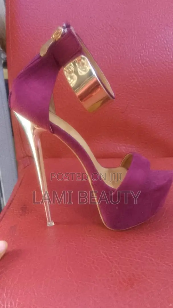 Burgundy Pointy Plat Form Heel