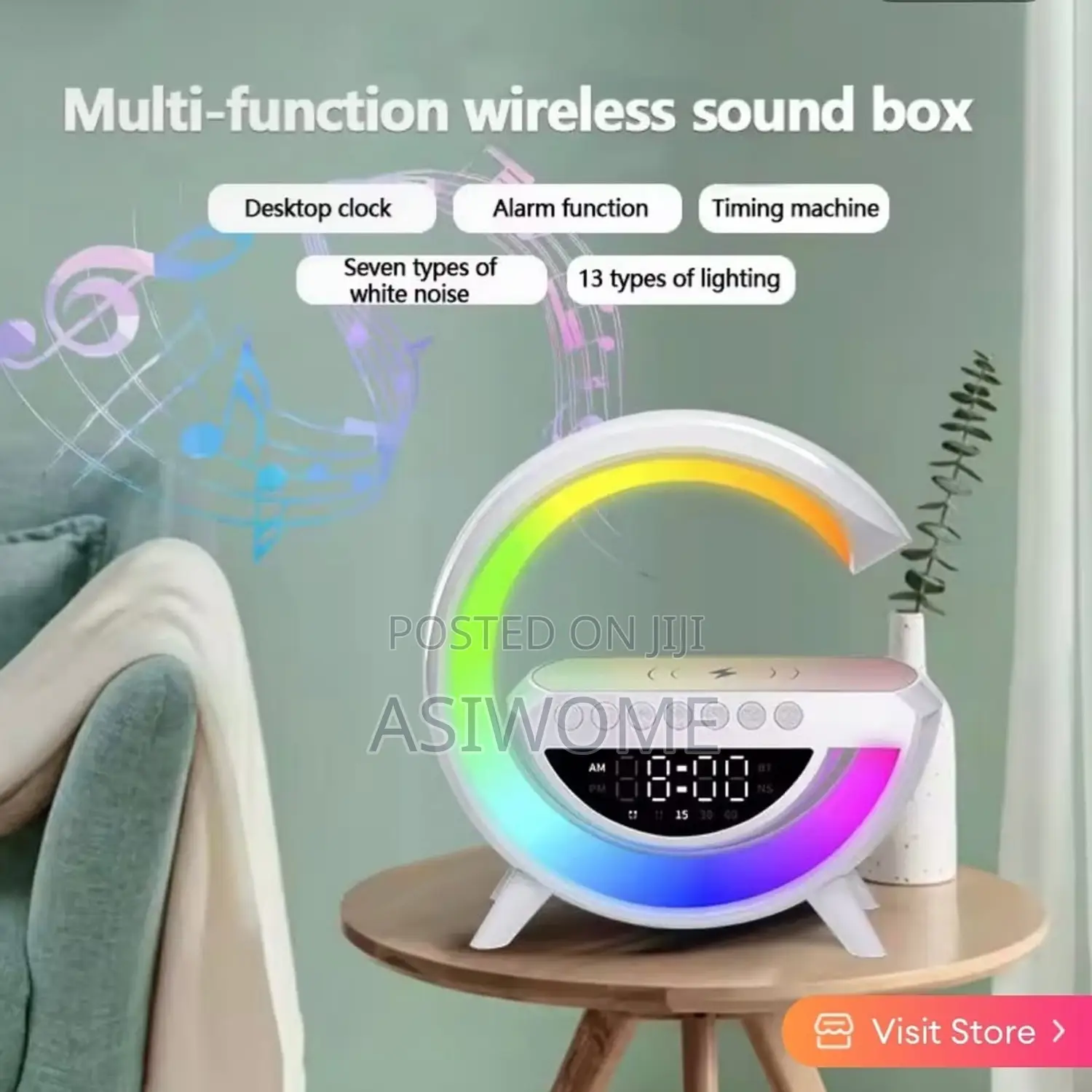 Wireless Charging RGB Light Speaker