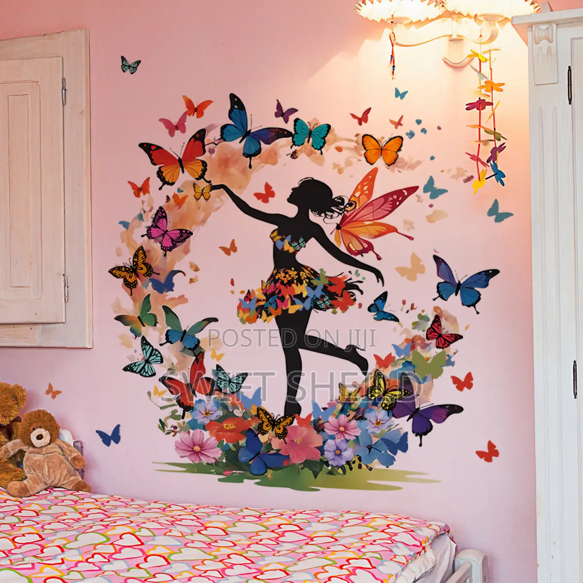 African Girl Butterfly Sticker