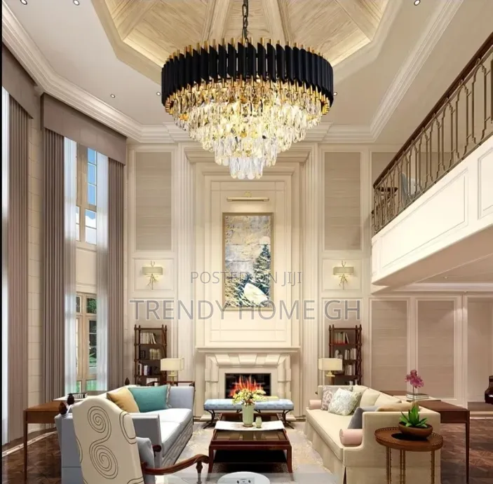 Luxury Modern Crystal Pendant Light Chandelier for Living Room Hall