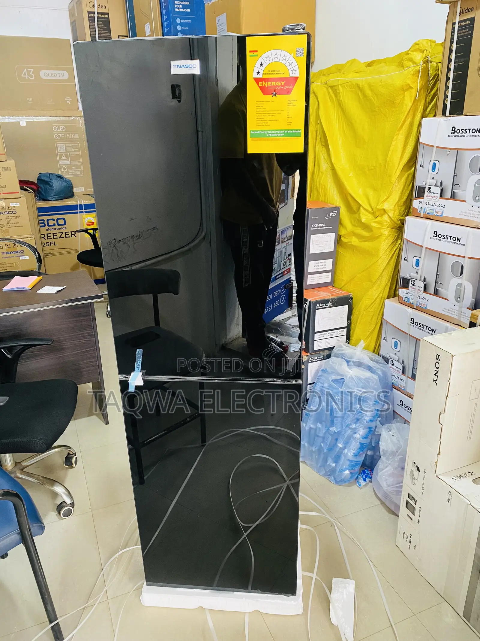 A 196 Litres Nasco Double Door Fridge