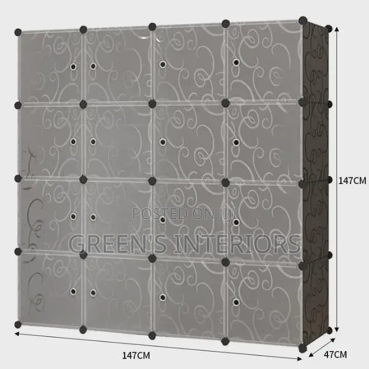 Quality Plastic Wardrobe (16 Cubes)