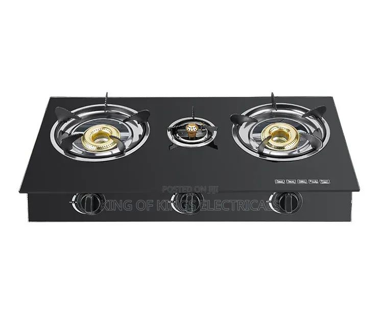 Happy Home Glass Gas Stove - Black