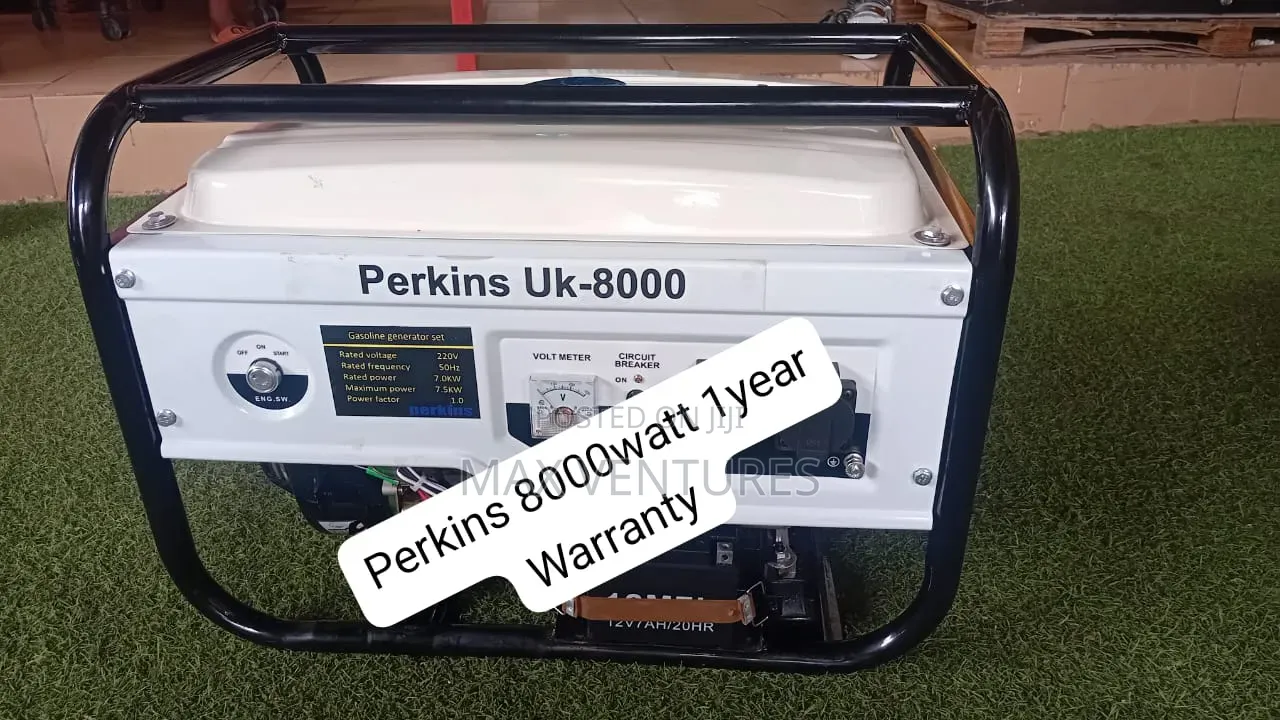 Perkins 7kva Electric Start Generator – 8000w Standby Power 7kva