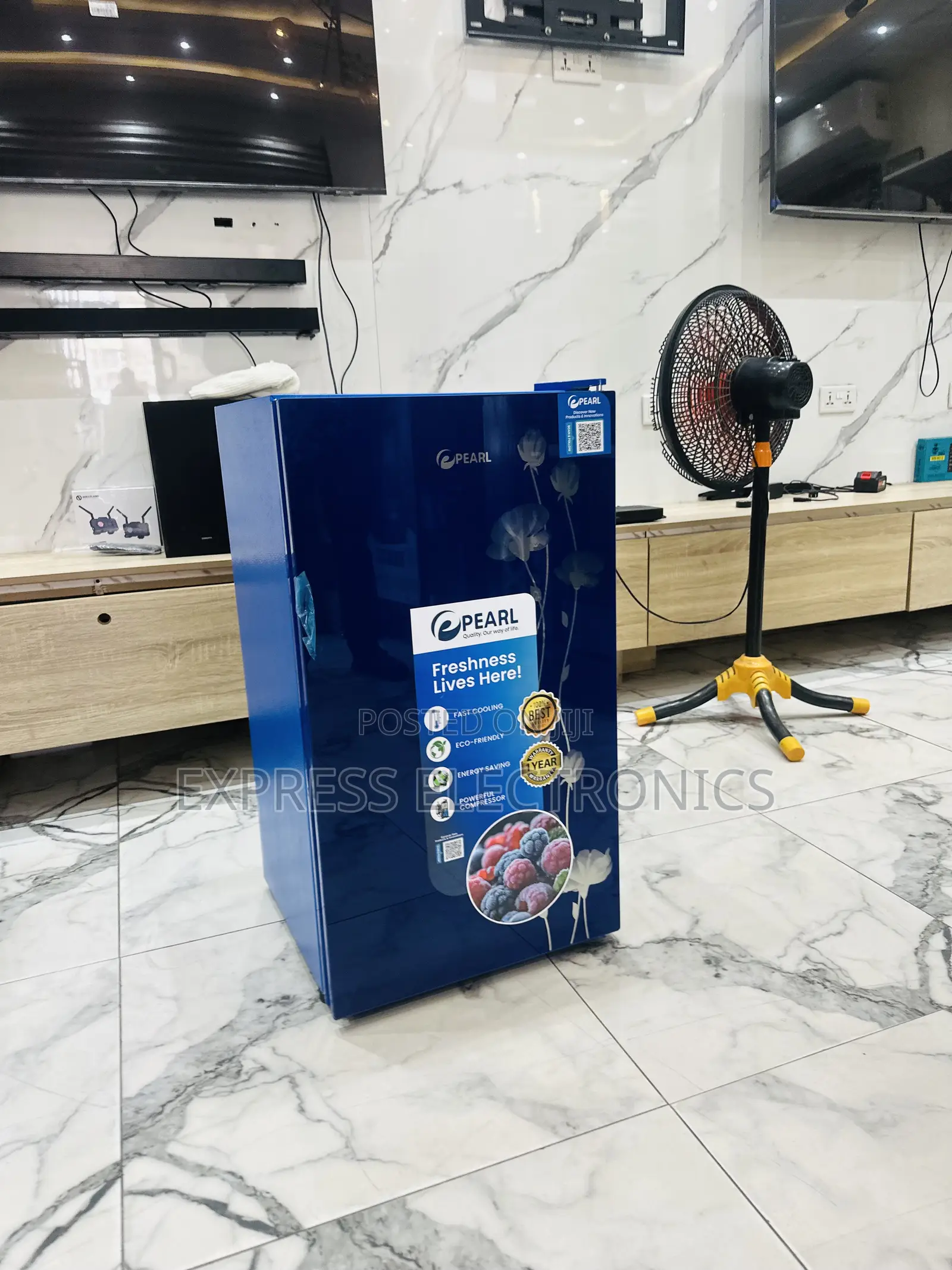 Limited Stock Blue Table Top Fridge 80l