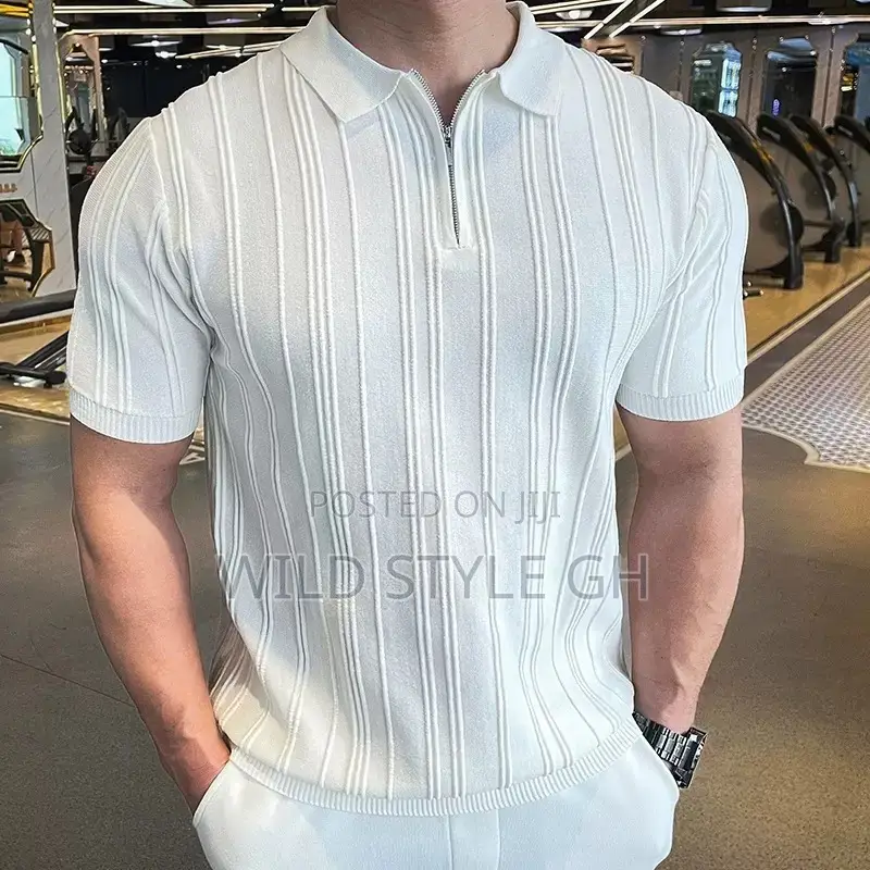 Half-Zip Lightweight Slimfit Knitted Polo Shirts