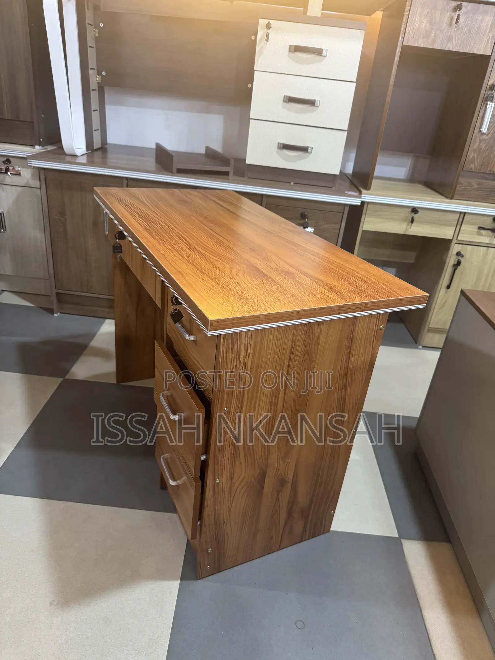 Brown Desk and Chair