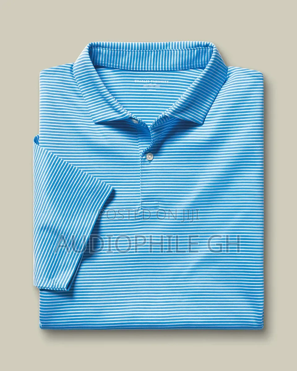 Charles Tyrwhitt Fine Stripe Short Sleeves Performance Polo Shirt